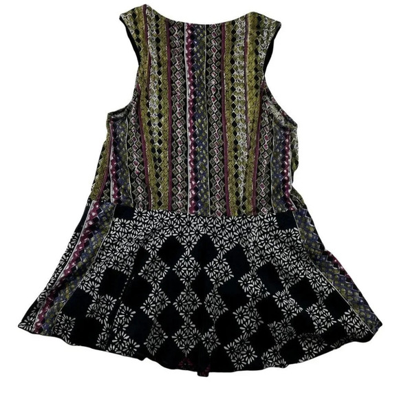 Anthropologie Meadow Rue Stitched Tile Tank women's size s sleeveless patchwork - Picture 3 of 10